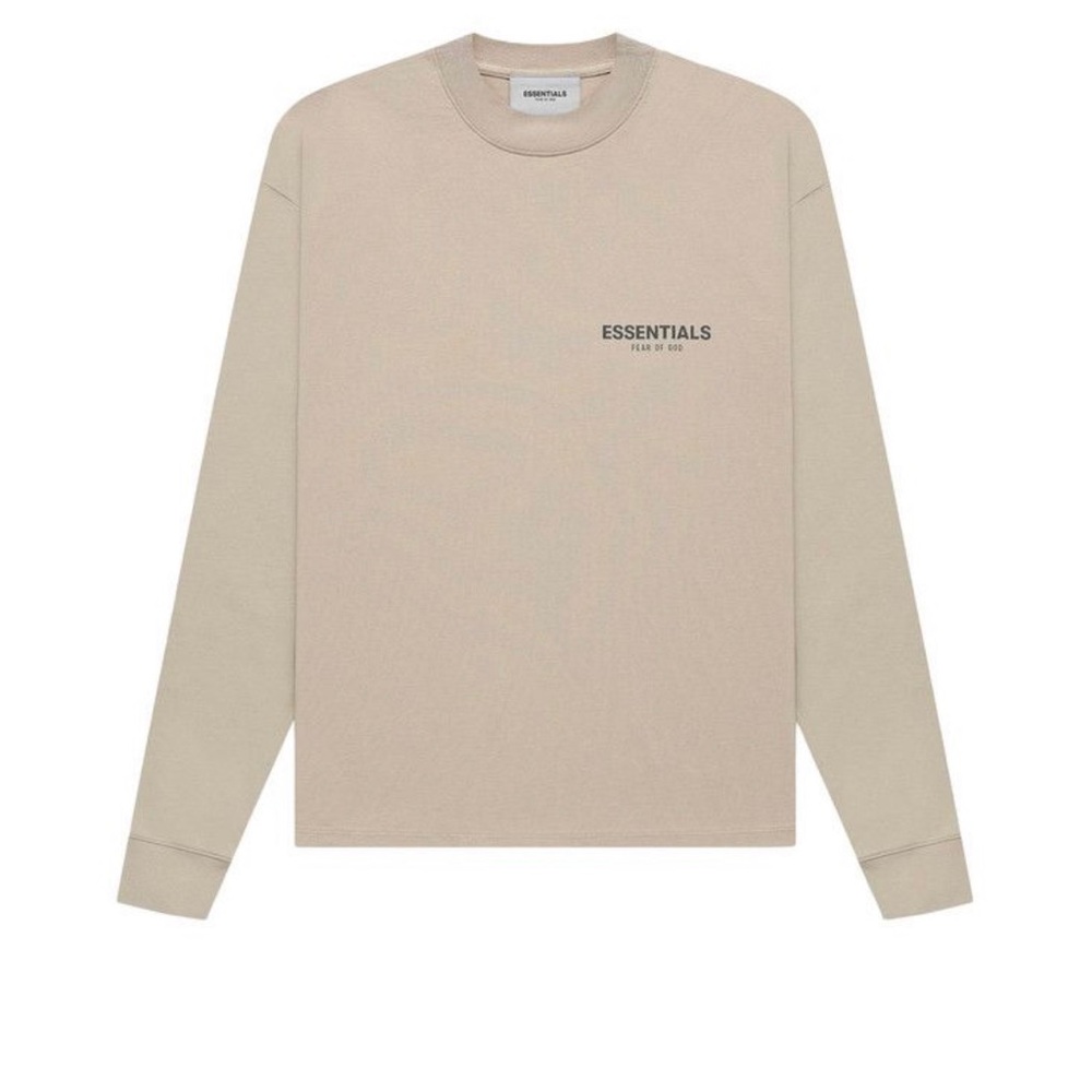 Essentials Men's Tan Long Sleeve Tee